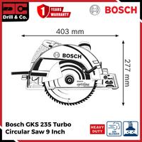 Gambar Bosch GKS 235 Turbo Circular Saw 9 Inch / Mesin Gergaji Sirkel 9" dari Drill&Co Kota Administrasi Jakarta Barat 2 Tokopedia