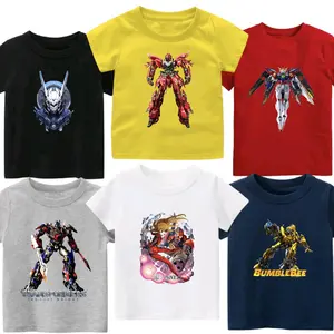 PAKET 6 Pcs PAKAIAN KAOS OBLONG ANAK MOTIF ROBOT CAMPUR USIA 1-10 TAHUN