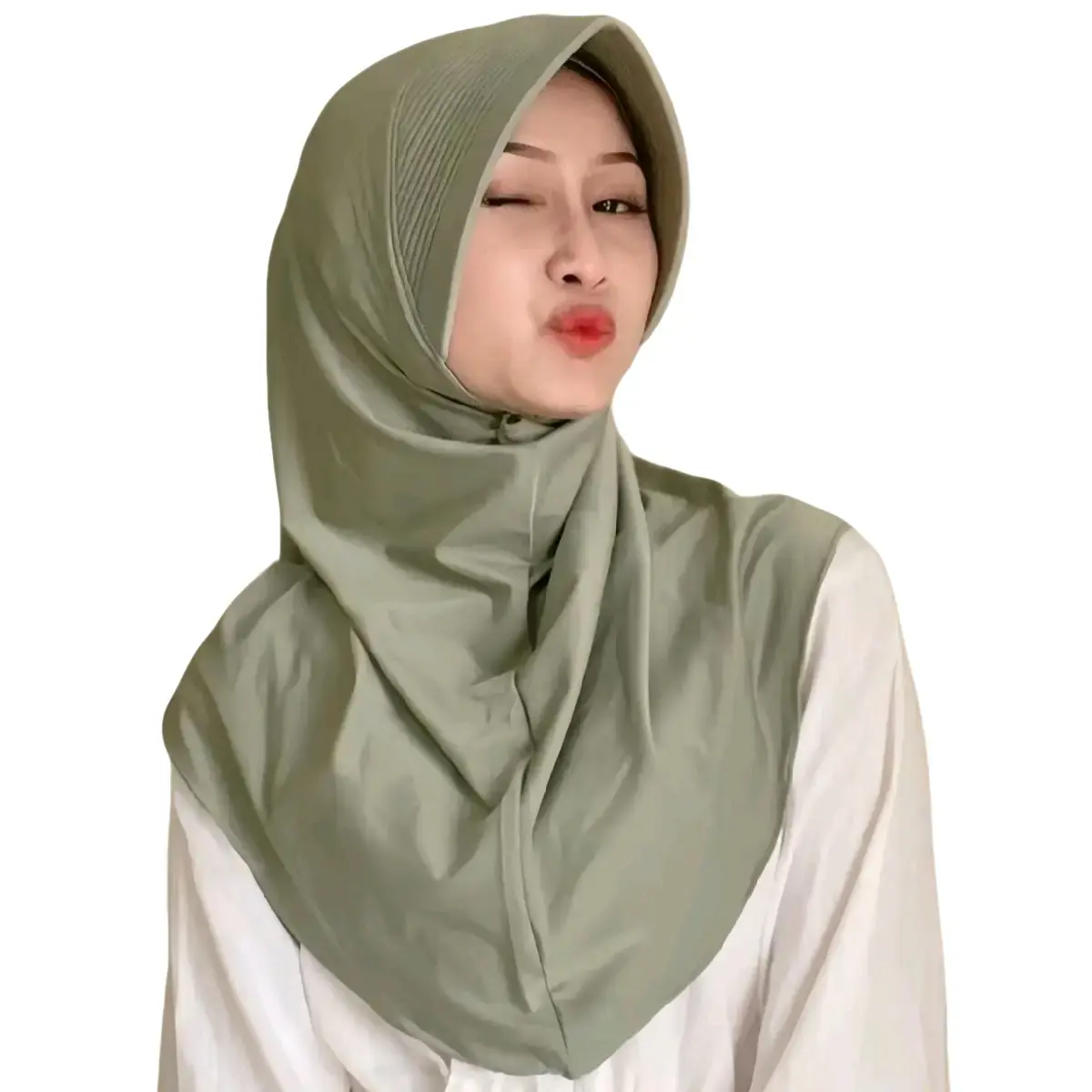 Bergo Sport Pet Tebal || Ukuran M || Hijab Instan Premium || Nutup Dada || Muslim Nyaman