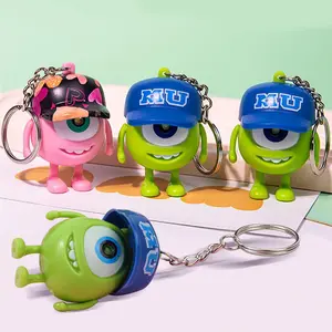 BAMBINOK I LOVE YOU Gantungan Kunci Mainan Bercahaya dan Gantungan Kunci Alien 3D LED Lampu Malam Hadiah Lucu Liontin