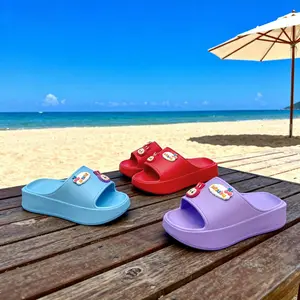 Sendal Hak Wedges Selop Anak Perempuan Nyaman Anak Pantai Anti Selip 2025  EVAHome sandals Size 24-29