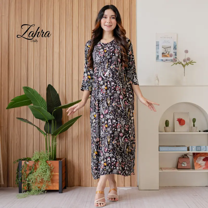 ZAHRA DAILY | Daster Motif Terbaru Lengan 3/4 Katun Rayon Premium 6