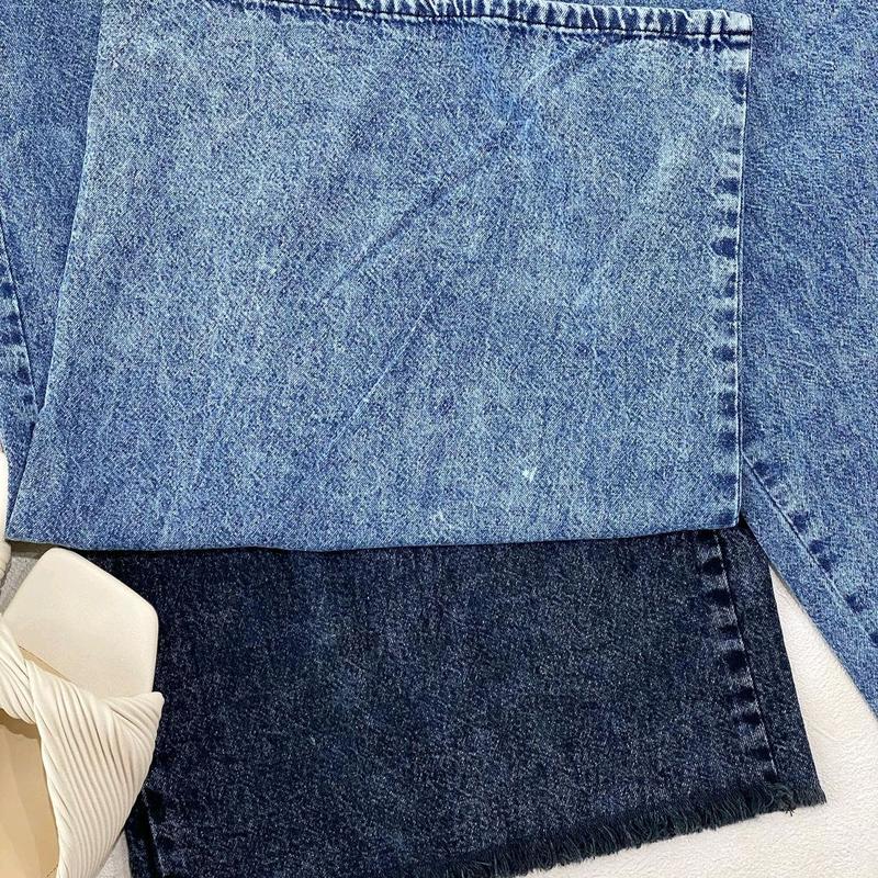 KULOT JEANS JUMBO [ M L XL XXL ] SNOW TALI SERUT | KULOT LIPAT JEANS PINGGANG FULL KARET | CELANA KULOT JEANS SNOW TALI SERUT  Celana Panjang Wanita Dewasa 4