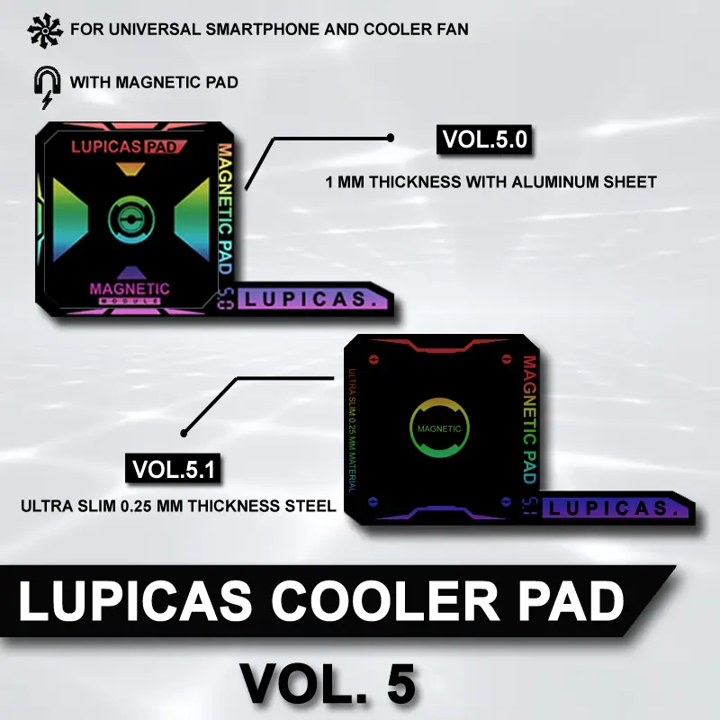 LUPICAS COOLING PAD HEATSINK CHAMBER PENDINGIN SMARTPHONE MAGNETIC VOL.5 SUPER SLIM