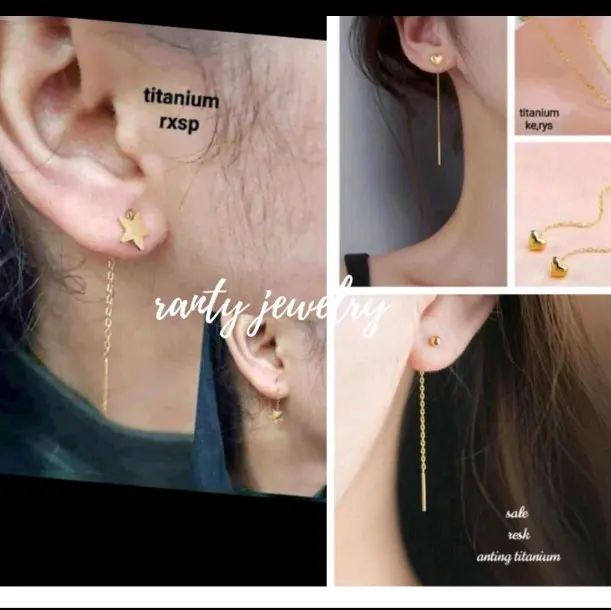 Anting Titanium Juntai style Korea, anting wanita 0