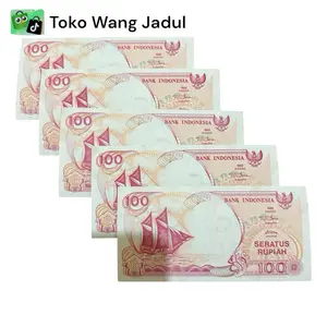 Paket koleksi uang kuno 100 pinisi isi 5 lembar Kondisi baru