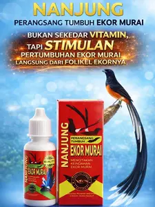 PENUMBUH EKOR SUPER CEPAT - OBAT EKOR MURAI BATU CEPAT PANJANG - VITAMIN PEMANJANG EKOR PALING DICARI - PERANGSANG FOLIKEL - SOLUSI PATAH MACET TUMBUH - DOKOR KUAT LENTUR -HITAM, KILAP 10 MILI