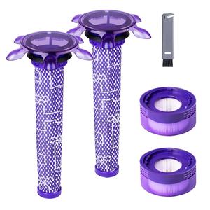 ダイソン 掃除機 フィルターV8,ダイソンV7 Advanced(SV37 MH),V8 Origin (SV25 RD2 EH) V8 Slim Fluffy (SV10K EXT BK) バキューム掃除機との互換性,ダイソン 交換 フィルター,1つのクリーニングブラシ付き