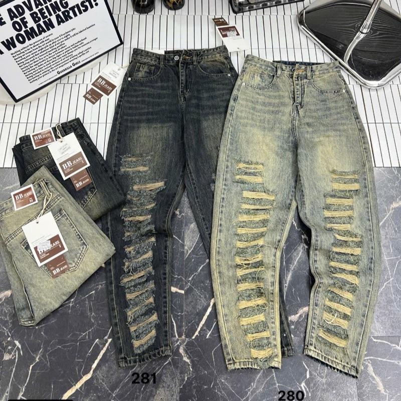  QUẦN JEAN DÀI BAGGY RÁCH TUM LUM 