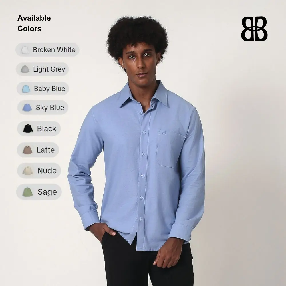 BOURGEOIS Casual Shirt Natural Linen Long Sleeve