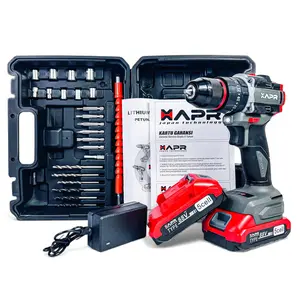 MESIN BOR BATERAI APR AP85+ 10MM KEYLESS AUTO LOCK 2 BATERAI LXT 88V - DILENGKAPI DENGAN MATA BOR DAN ACCECORIS LENGKAP