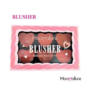 Mocoallure Blusher en Forma de Corazón - Maquillaje para Hacer Tu Belleza Visible - Paquete de 6 Colores
