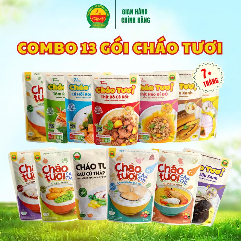 Combo 13 Gói Đủ Vị Cháo Tươi Dinh Dưỡng Cây Thị