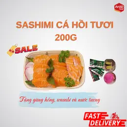 Sashimi cá hồi tươi – béo mềm chuẩn vị Nhật, ăn là ghiền – 151k (-29%) 🍣🔥