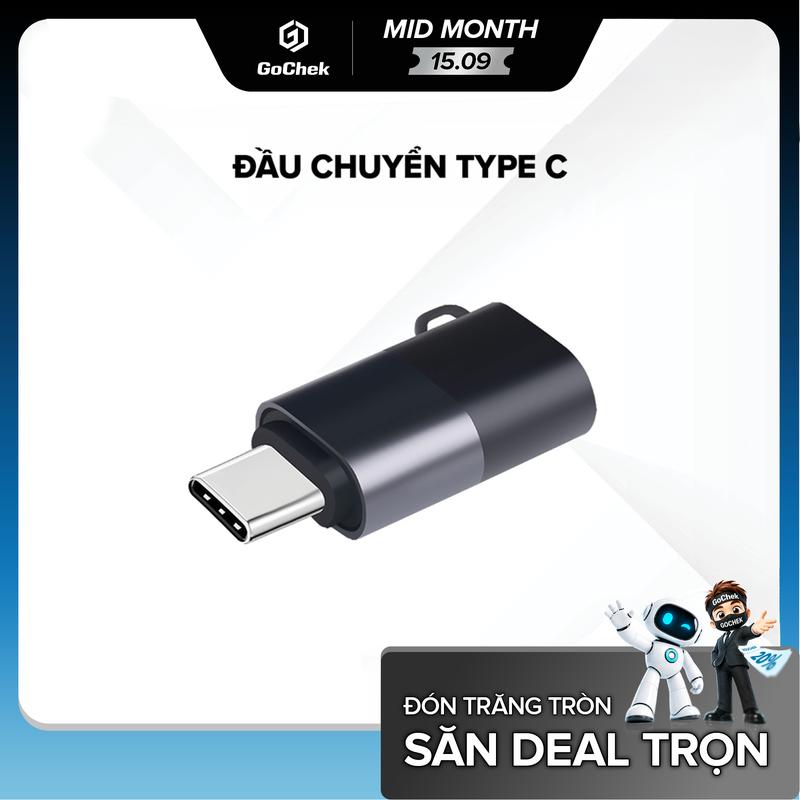 Đầu chuyển đổi LIGHTNING sang TYPE C cho IOS, Iphone, Ipad & Ads - GoChek {SẢN…