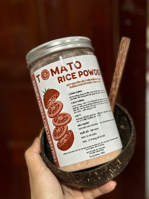 BỘT TOMATO RICE POWDER Ủ BODY HỖ TRỢ GIÚP TRẮNG DA MỜ THÂM DỊU DA CHÁY NẮNG