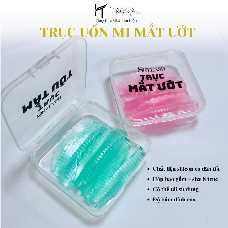  Trục uốn mi mắt ướt cao cấp tự dính chất liệu mềm dẻo size S  Cong L  Size M L XL - bộ 4 cặp uốn mi - Dụng Cụ Nối Mi - Thuý Hà 