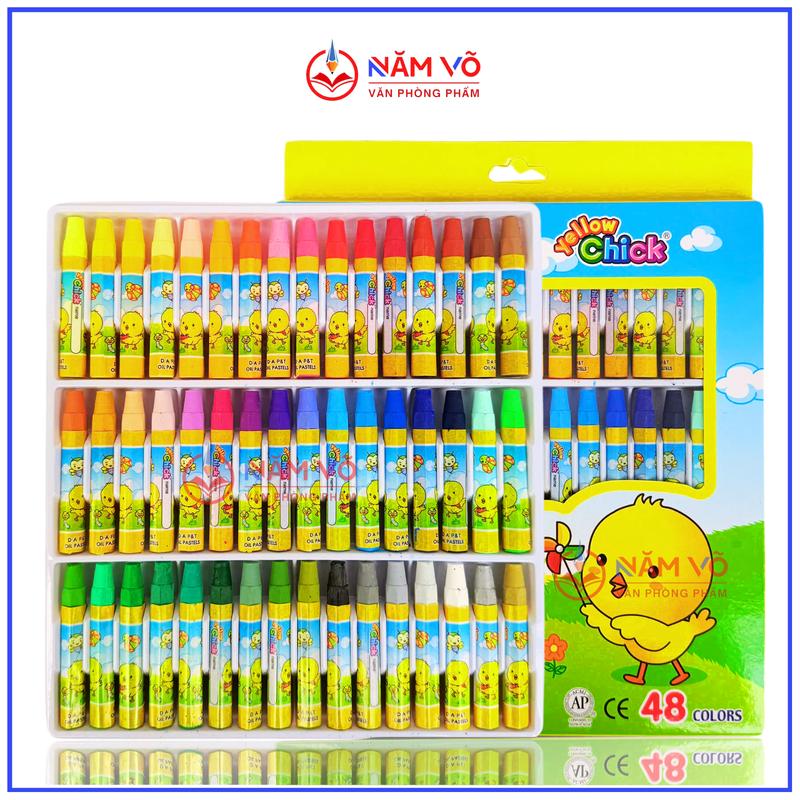 [ SÁP GÀ HỘP GIẤY ] Màu Sáp Dầu Con Gà - Bút Sáp Dầu Con Gà Vàng DA & PT / Đông A DA Sản Xuất Tại Hàn Quốc Chính Hãng