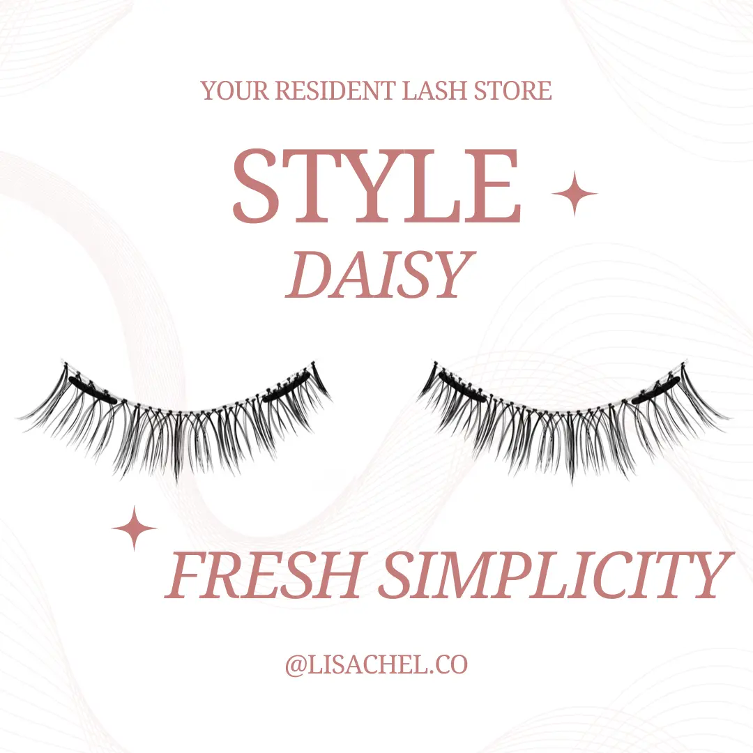 LISACHEL.CO Magnetic Clip-on Eyelashes - Daisy, High quality Reusable Natural Set with Applicator