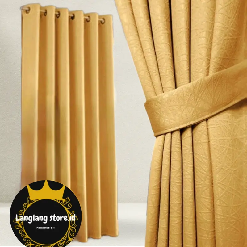 Gorden Hordeng Blackout Polos Emboss minimalis mewah dan cantik 2