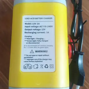 【COD】Charger Aki Portable 12V 2A Motor Mobil Cas Casan Aki Motor Mobil / Dengan Indikator Charge / Untuk Mobil Motor/Mobil Listrik