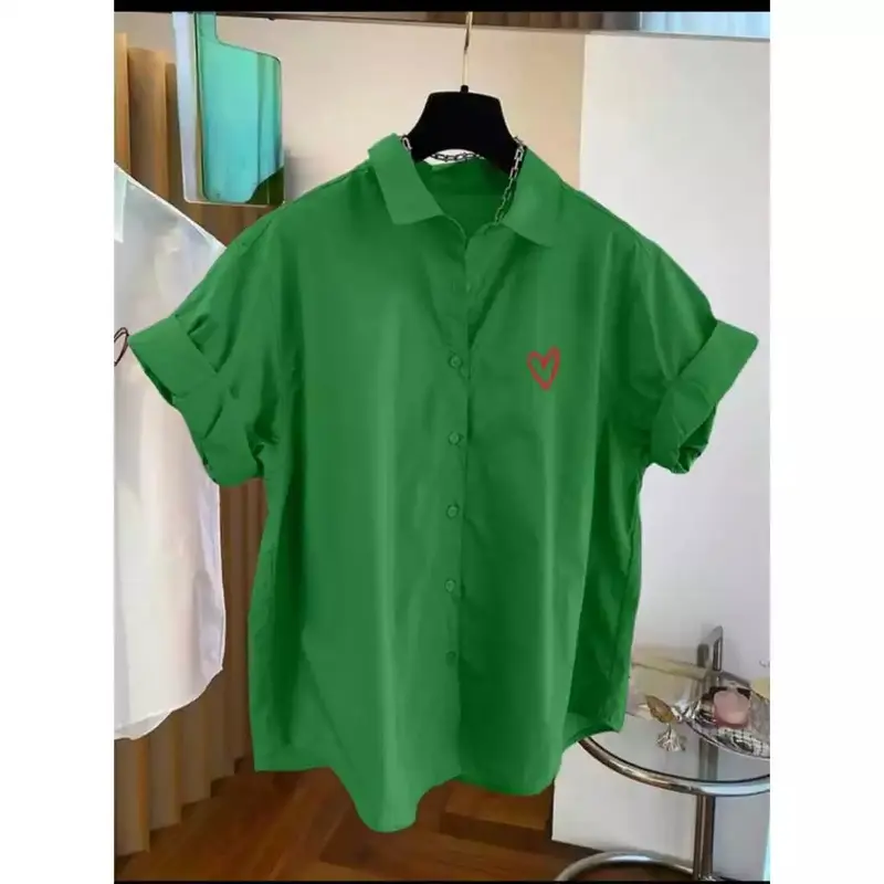 COD - Blouse Cotton - Atasan Kemeja Katun Wanita Casual 4