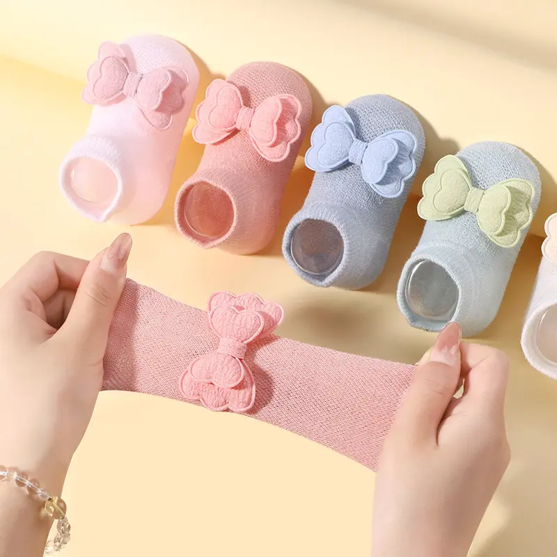 1 Set Flower Headband Bow Socks Set Spring Summer Children Baby Boys Girls By Comfortable Soft Cotton Short Tube Mesh Lace Rib Socks Newborn Bayi 4