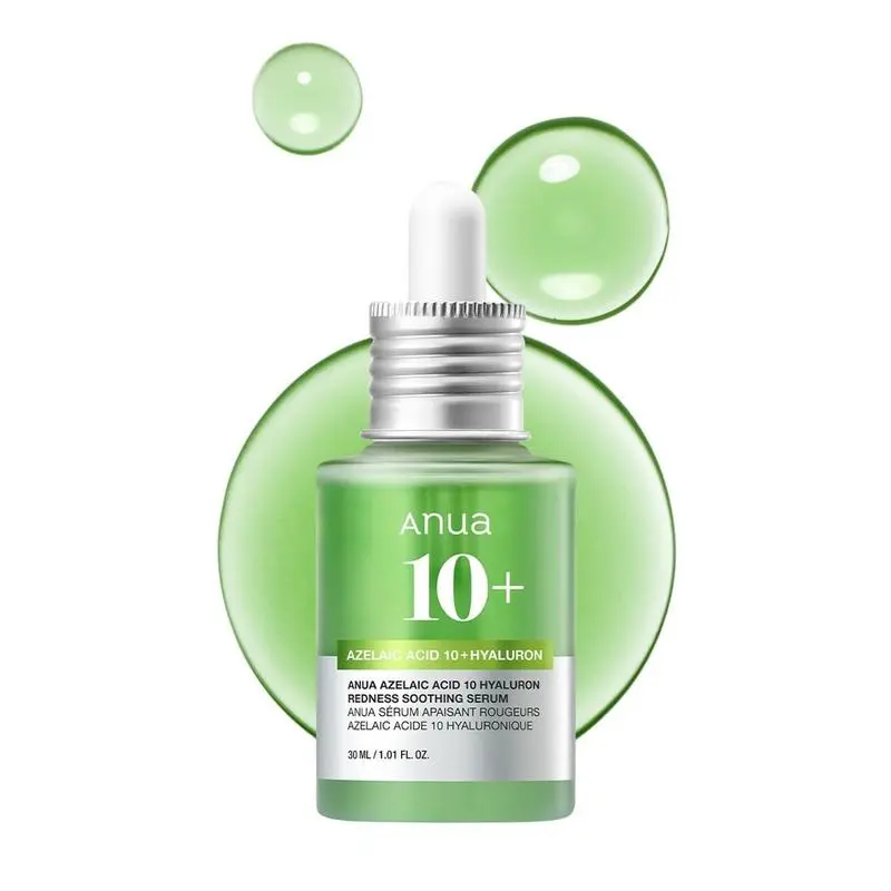 ANUA Korean Redness Relief Serum | 10% Azelaic Acid+72H Hydration | Hypoallergenic &Vegan for Sensitive Skin 30ml