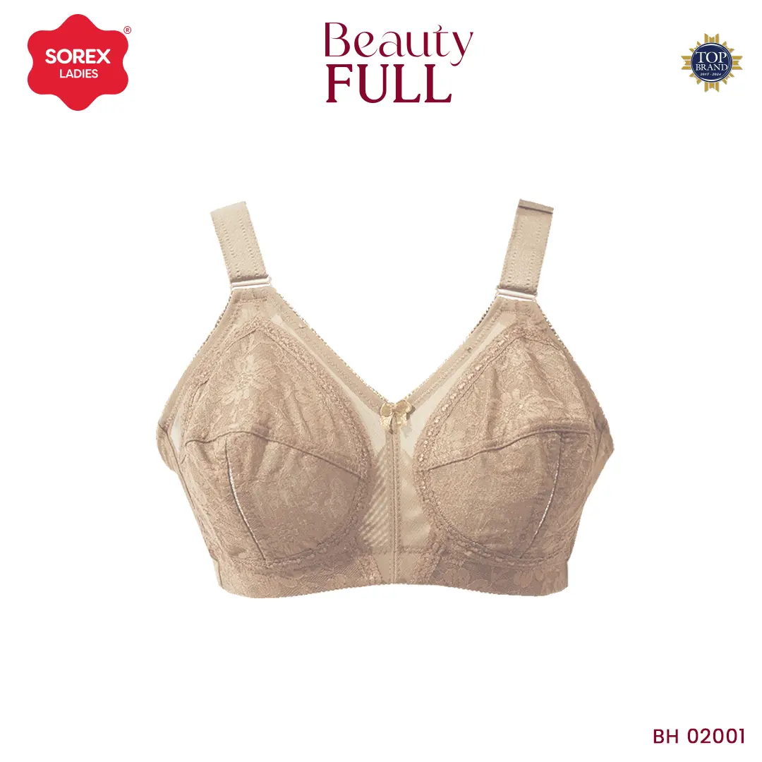Sorex Bra Cup Besar Tanpa Busa Kait 3 Tanpa Kawat  Setara Cup C Classic Collection Brokat BH 02001