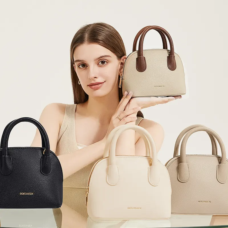 [Claire Bag] BOSTANTEN Tas Selempang Wanita Sling Bag Handbag Shoulder Bag Tas Pesta Simple Jalan Jalan Kulit Sintetis Hitam 3