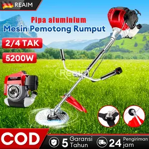 Reaim Mesin Potong Rumput gendong 4 Tak 10000R/MIN 2Tak brush cutter 4 STROKE KUALITAS TERBAIK 55CC Tangkibahan bakar 1.2L