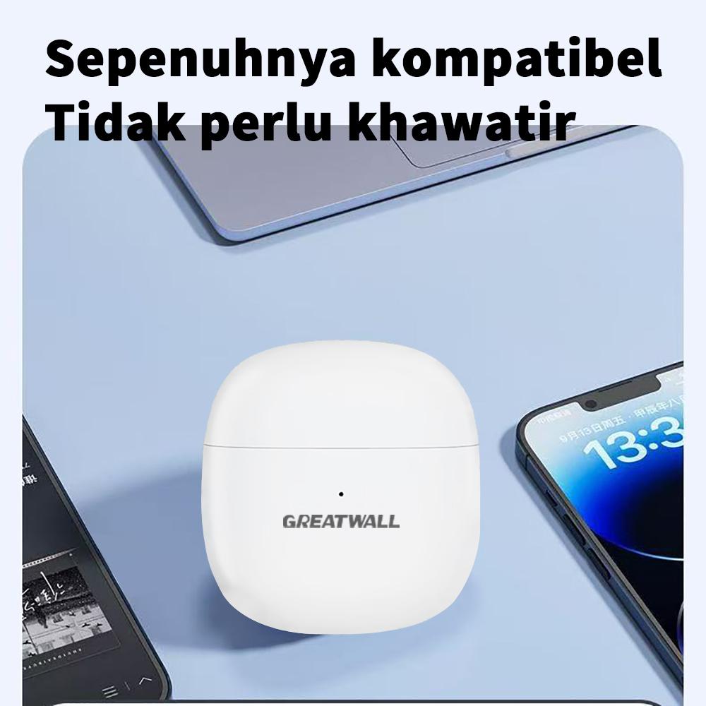 AI Greatwall Original TWS Headset Bluetooth Nirkabel Bluetooth 5.3 Earphone Earbud Olahraga Headset Musik Sentuh Cerdas Untuk Semua Ponsel Pintar