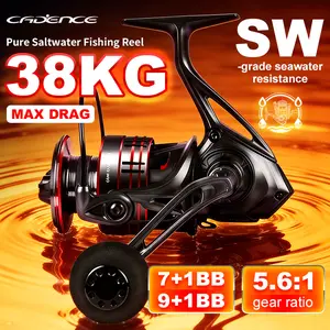 Cadence STOUT Reel Jigging Gear 5.6:1 Heavy Duty Kalis Air Masin Cast Jauh Memancing Pantai Sasaran Ikan Senangin & Kerapu Fishing Equipment