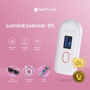 Feel Fresh LuminEssence IPL Hair Removal - Painless Laser Device, Free Glasses & Shaver