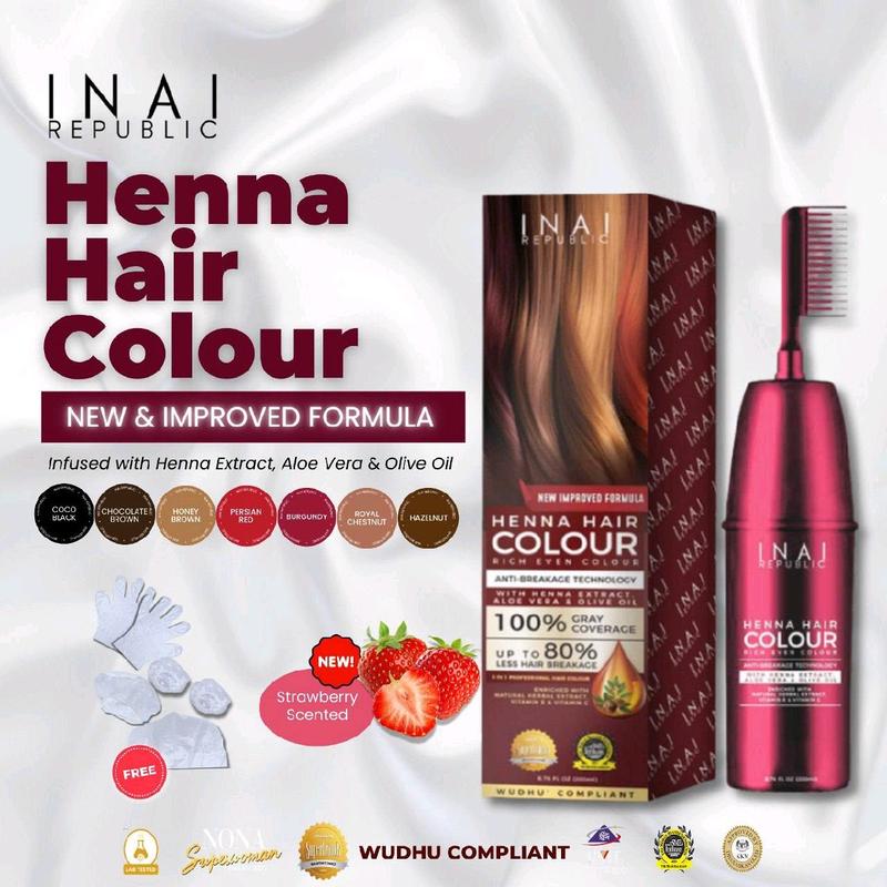 INAI PEWARNA RAMBUT HALAL - (11 WARNA MEWAH) INAI REPUBLIC - TikTok ...