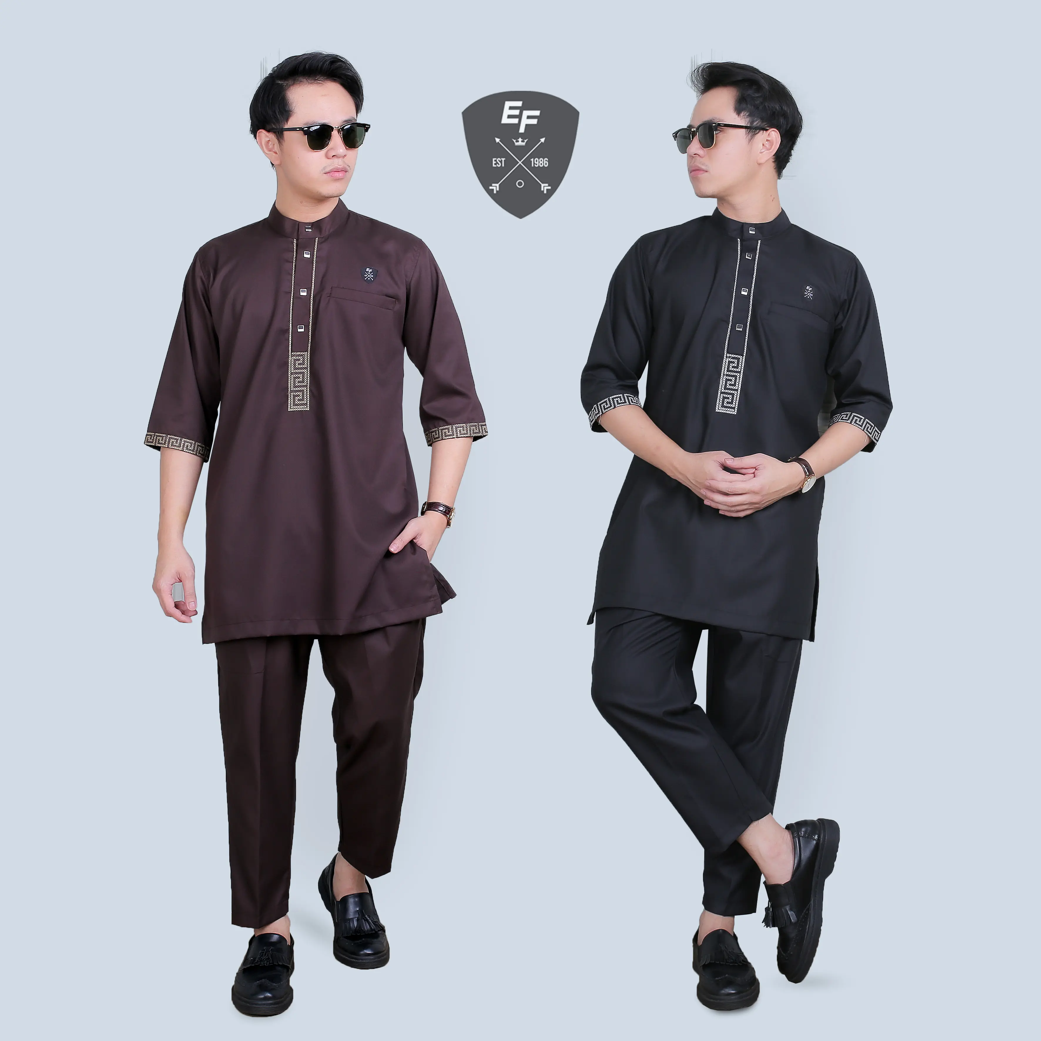 ELVAN FASHION-ONESET/SETELAN BORDIR LENGAN 3/4 MODEL SIMPEL DAN ELEGAN