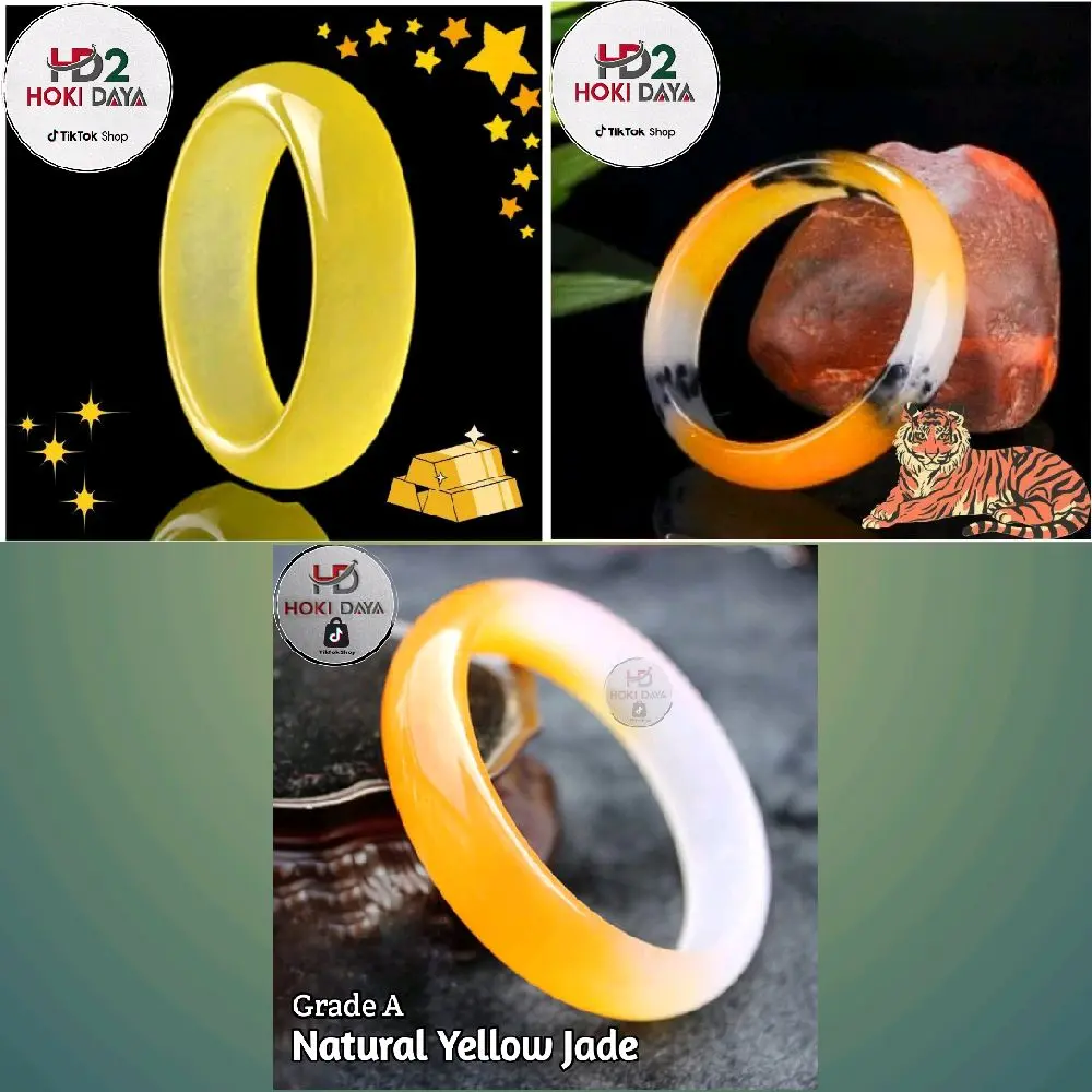 (Free Ongkir) Gelang Natural Yellow Jade Grade A