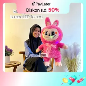 BONEKA LABU TINGGI 60CM PAKAI LAMPU LED NYALA MAINAN ANAK LUCU KADO ULTAH