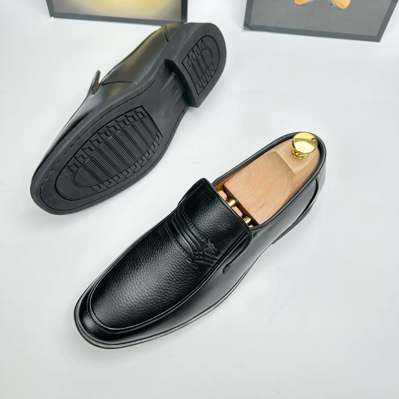 Giày Da Nam Trung Niên Cao Cấp - Giày Da Bò Nguyên Tấm Đế Cao Su Non -Phong Cách Quý Ông Lịch Lãm Sang Trọng giay giày lười-THỜI TRANG NAM-GIÀY NAM