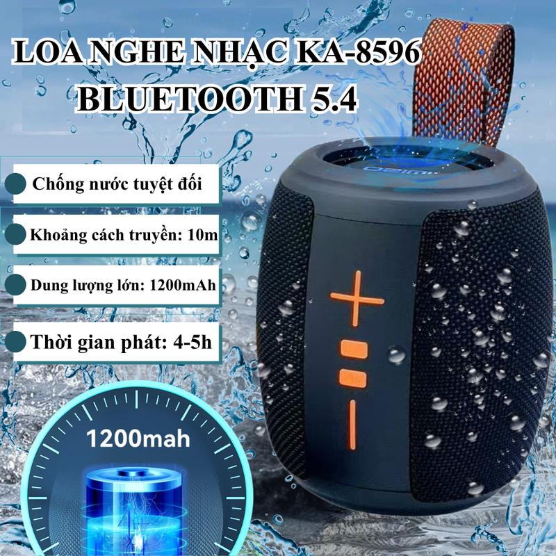 Loa Bluetooth KA-8596 Chống Nước Không Dây - Công Suất 50W Âm Hay - Bass Căng - Âm Thanh Siêu Trầm - Pin 1200mAh - Hỗ Trợ Đa Cổng TF USB FM