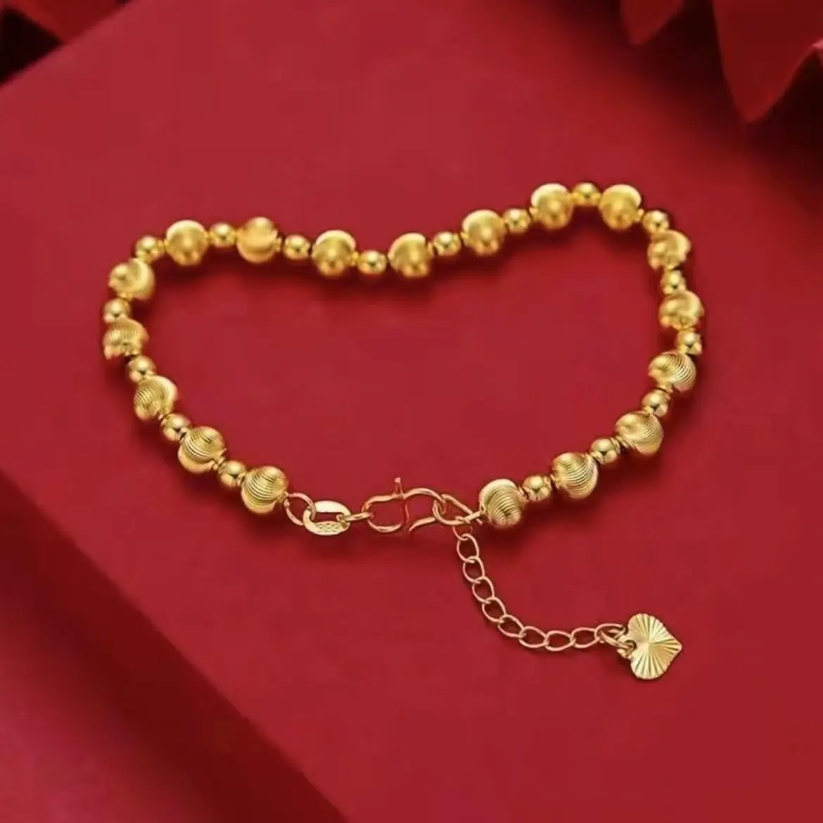 Cat's Eye Small Gold Bead Bracelet