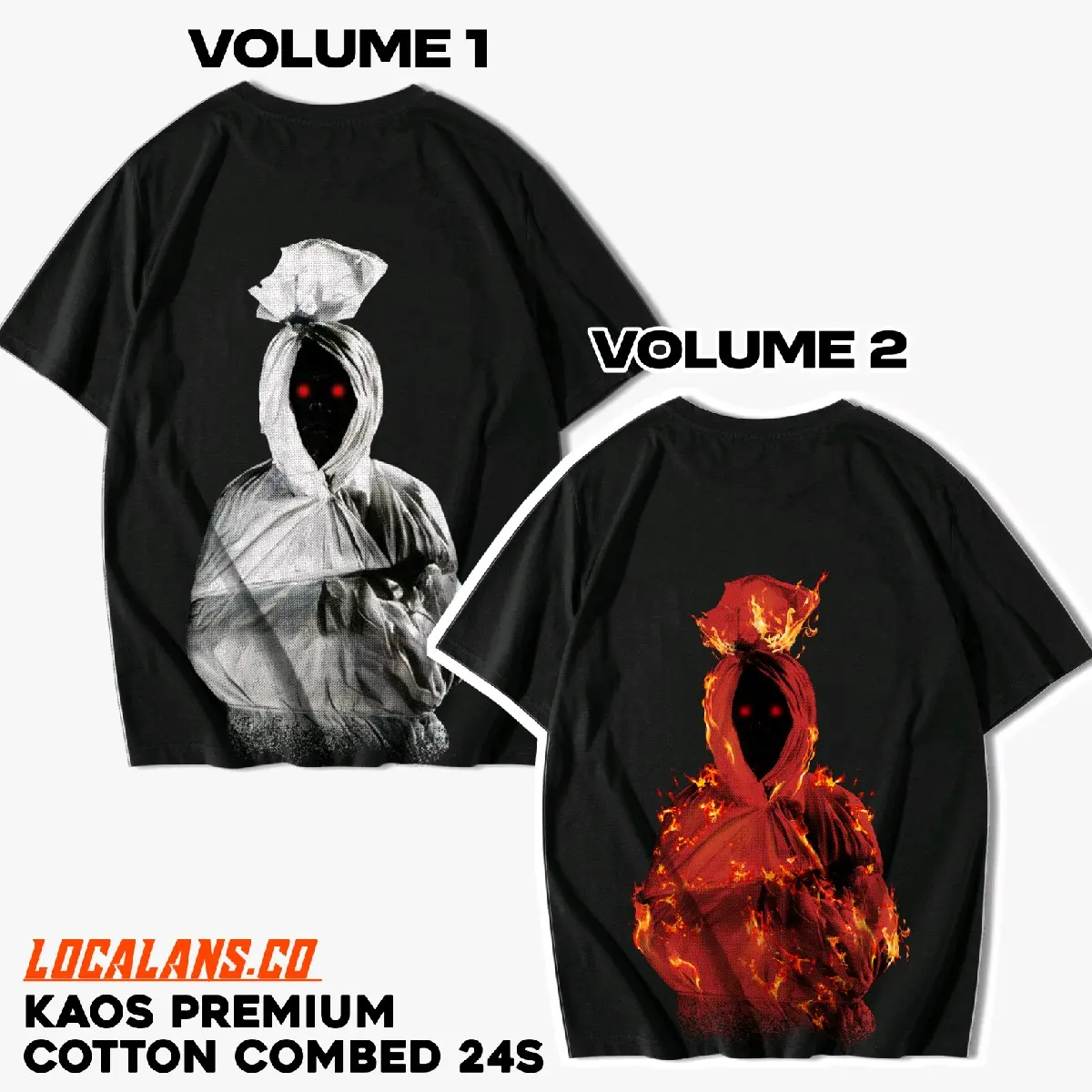 Kaos Calon Mayat - Kaos pocong viral - Baju Pocong - kaos pocong viral -  Baju T-Shirt cotton combed 24s - localans.co