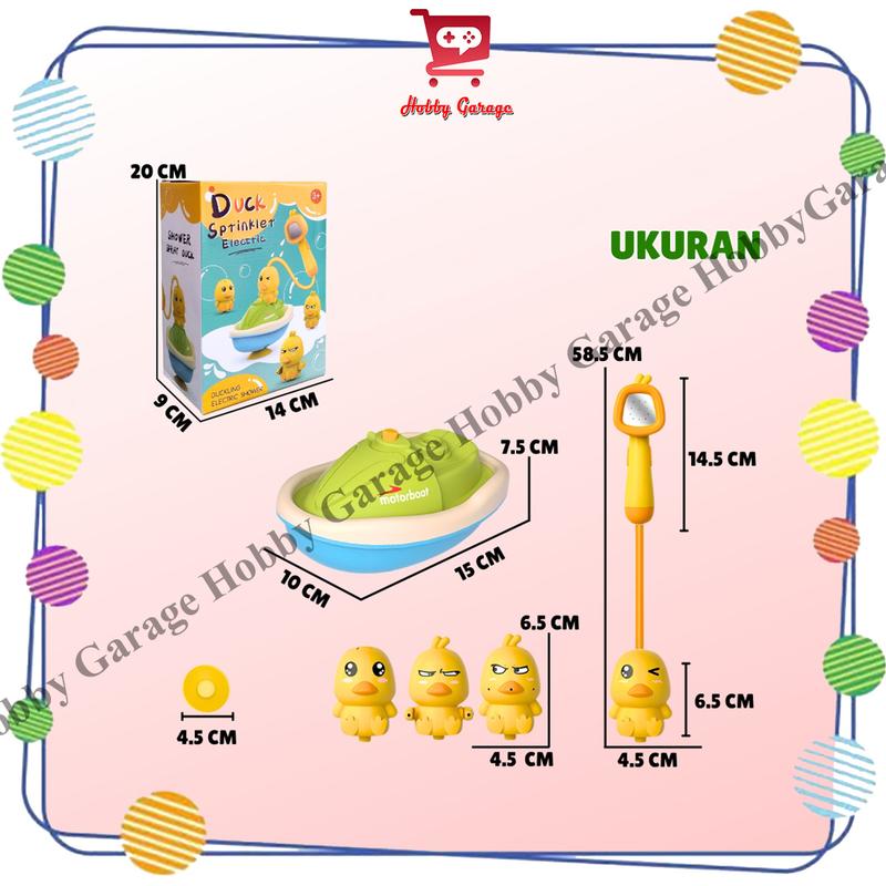 Mainan mandi anak duck shower kepala bebek semprotan air sprinkler 2
