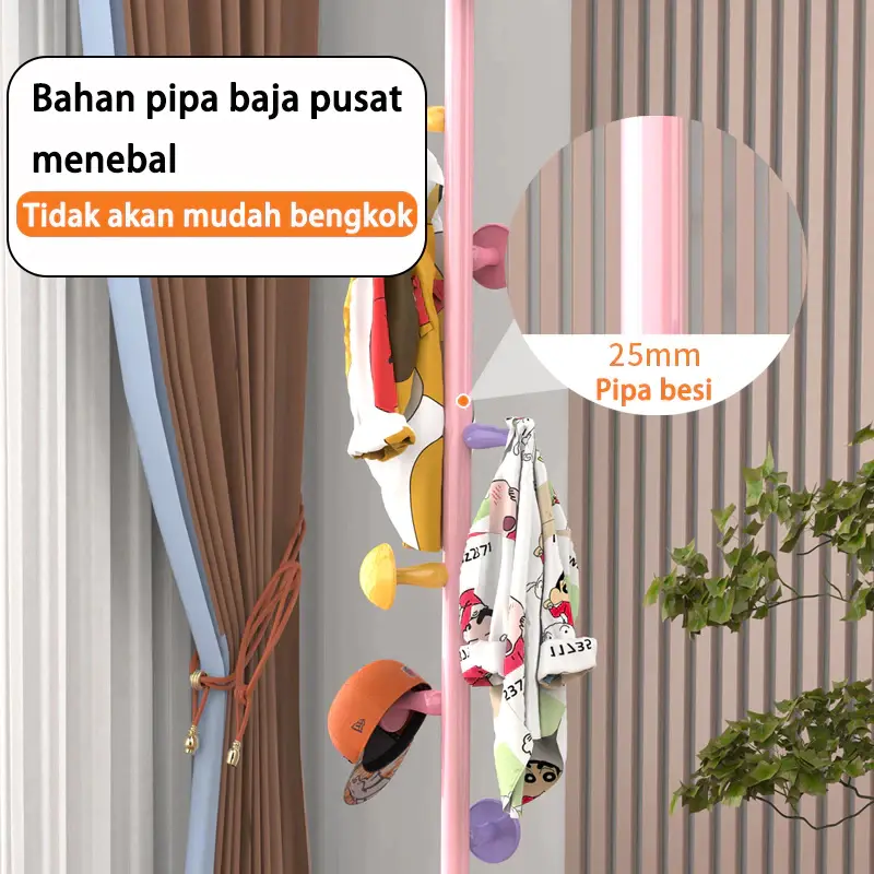 Rak Pakaian Jenis Lantai Kamar Tidur Menggantung Rak Mantel Rak Mantel Kamar Tidur Rak Pakaian Vertikal 3