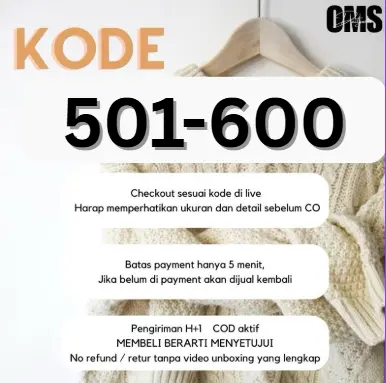 (kode 501-600) Nota pembayaran rajut / knitwear by OMSdailywear