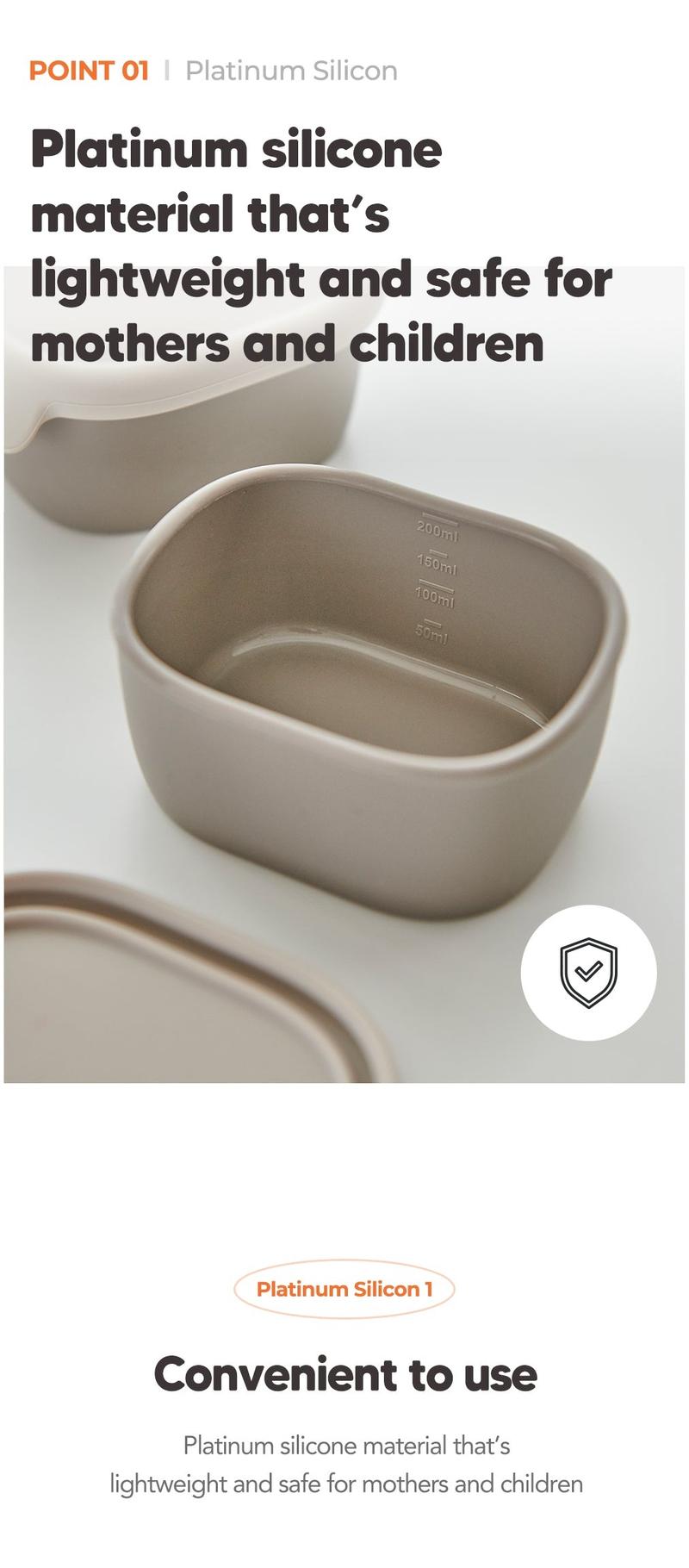 Product Introduction of Firgi Double-Sealed Silicone Container / Platinum Silicone / Anti-Leak / No Spill / Made in Korea / toppingskids 5