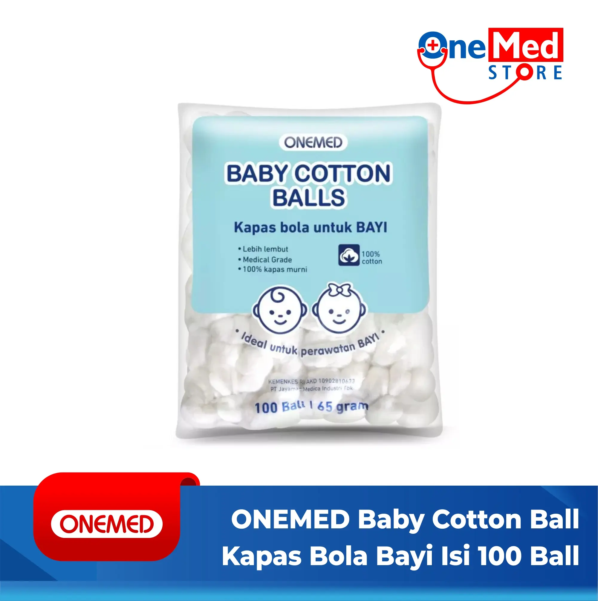 Baby Cotton Ball Kapas Bola Bayi Isi 100 Ball