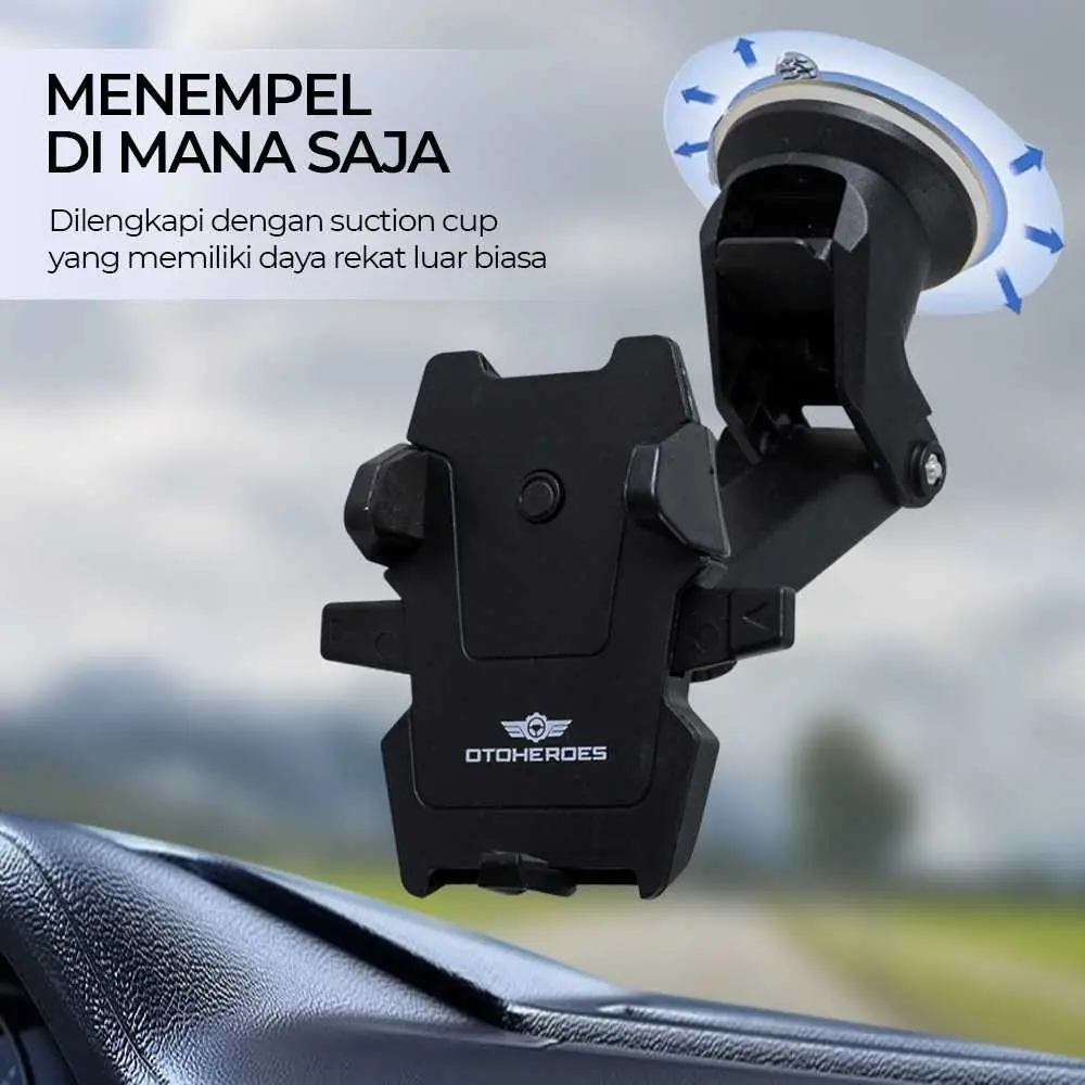 OTOHEROES Smartphone Car Holder Adjustable with Suction Cup - T003