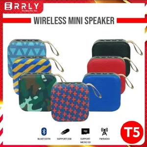 Speaker Bluetooth T5 Music Box T5 murah Salon musik grade A Support Bluetooth V4.2 Micro SD Flashdisk Radio FM Kualitas Terbaik Fungsi Sama