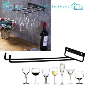 1 Baris Rak Gelas Tempel Rak Gelas Cafe Rak Gelas Bar Dari Dinding